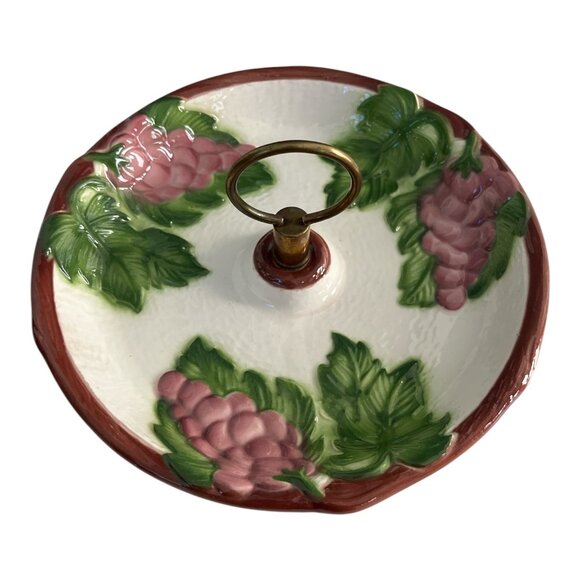 Vintage Maddux of California Ceramic Handled Dish Grapevine Pattern USA 3107-M - Picture 1 of 4